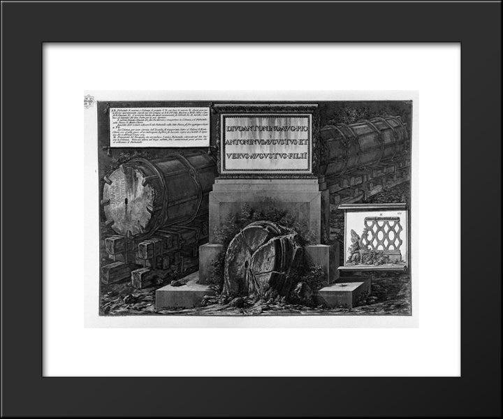 Another View Of The Above And The Column Of Granite Pedestal 20x24 Black Modern Wood Framed Art Print Poster by Piranesi, Giovanni Battista