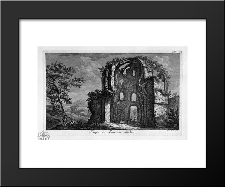 Arch Of Trajan In Ancona 20x24 Black Modern Wood Framed Art Print Poster by Piranesi, Giovanni Battista