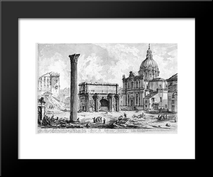 Arco Di Settimio Severo 20x24 Black Modern Wood Framed Art Print Poster by Piranesi, Giovanni Battista