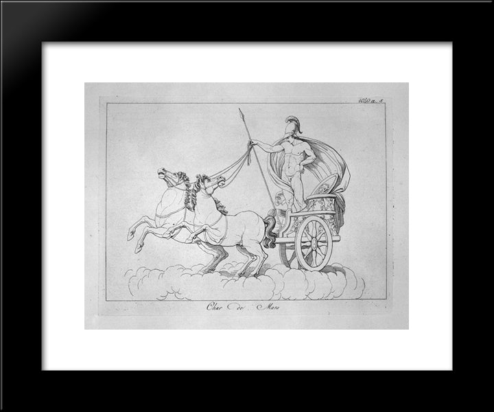 Chariot Of Mars 20x24 Black Modern Wood Framed Art Print Poster by Piranesi, Giovanni Battista