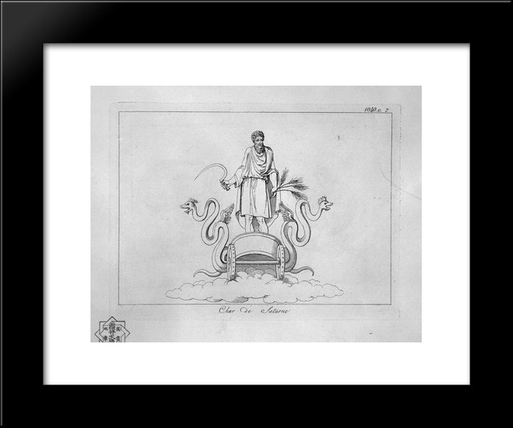 Chariot Of Saturn 20x24 Black Modern Wood Framed Art Print Poster by Piranesi, Giovanni Battista