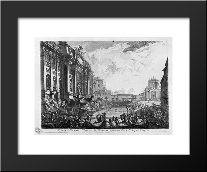 Colonna Antonina 20x24 Black Modern Wood Framed Art Print Poster by Piranesi, Giovanni Battista