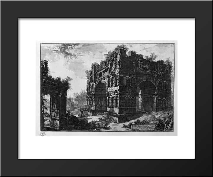 Commonly Called The Temple Of Janus 20x24 Black Modern Wood Framed Art Print Poster by Piranesi, Giovanni Battista