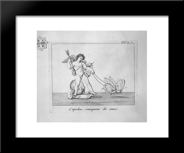 Cupid Winning Souls 20x24 Black Modern Wood Framed Art Print Poster by Piranesi, Giovanni Battista