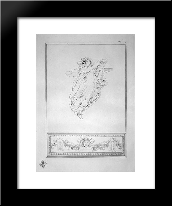 Dancing Bacchante Bearing A Box 20x24 Black Modern Wood Framed Art Print Poster by Piranesi, Giovanni Battista