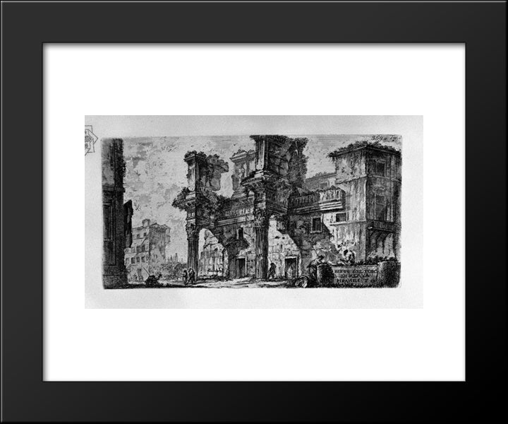 Dedicatory Letter In Italics Italics, Dated July 20, 1748 20x24 Black Modern Wood Framed Art Print Poster by Piranesi, Giovanni Battista