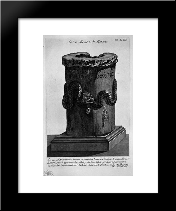 Demonstration Of Various Ornaments Of The Temple Of Vesta 20x24 Black Modern Wood Framed Art Print Poster by Piranesi, Giovanni Battista