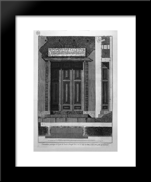Entrance To The Courtyard Of The Temple Of Isis 20x24 Black Modern Wood Framed Art Print Poster by Piranesi, Giovanni Battista