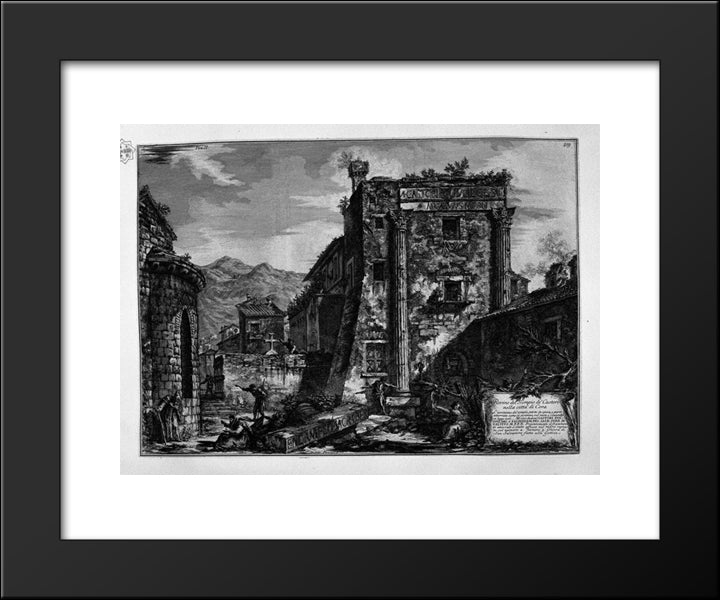 Following The Above Table, With A Special Section 20x24 Black Modern Wood Framed Art Print Poster by Piranesi, Giovanni Battista
