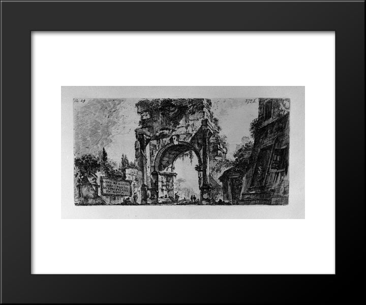 Forum Of Augustus 20x24 Black Modern Wood Framed Art Print Poster by Piranesi, Giovanni Battista