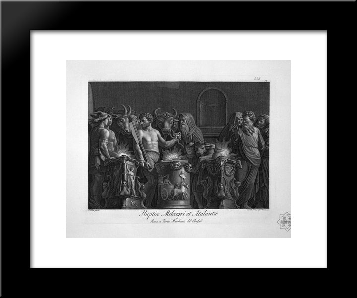 From Near And Andromeda Carav 20x24 Black Modern Wood Framed Art Print Poster by Piranesi, Giovanni Battista