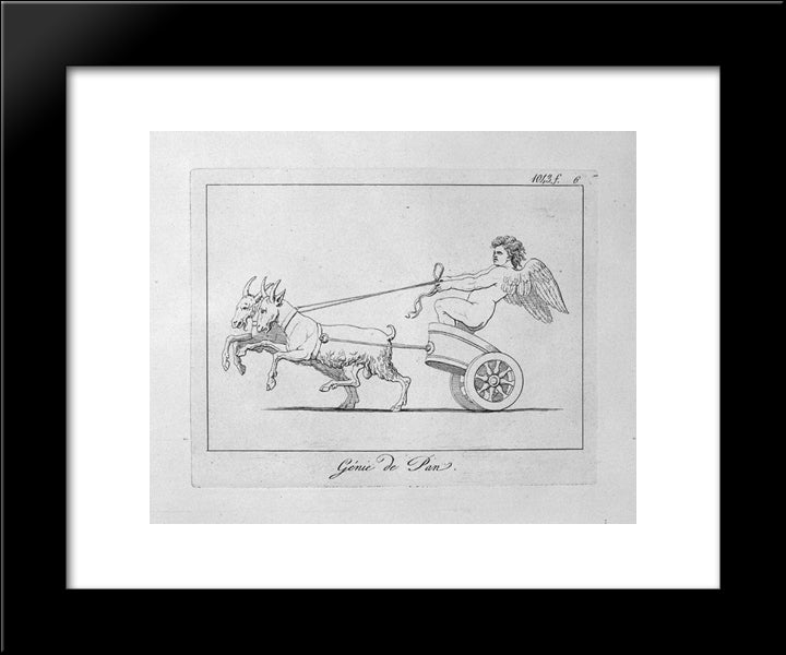 Genius Of Pan 20x24 Black Modern Wood Framed Art Print Poster by Piranesi, Giovanni Battista