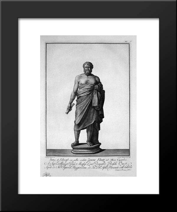 Greek Philosopher 20x24 Black Modern Wood Framed Art Print Poster by Piranesi, Giovanni Battista