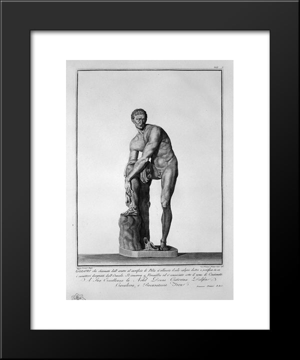 Hermes 20x24 Black Modern Wood Framed Art Print Poster by Piranesi, Giovanni Battista