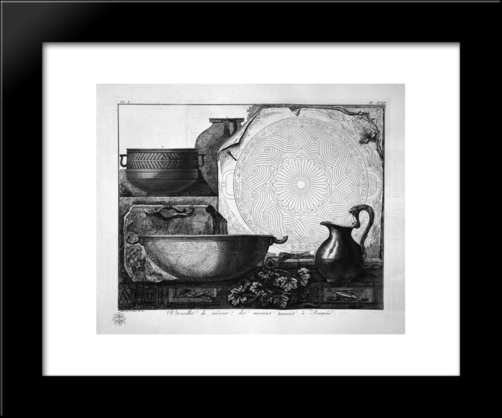 Household Utensils 20x24 Black Modern Wood Framed Art Print Poster by Piranesi, Giovanni Battista