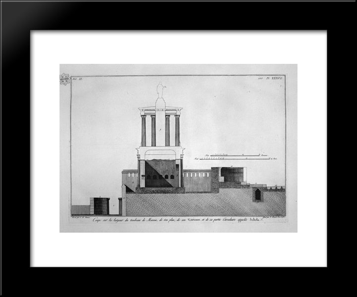 Index Of The Second Volume 20x24 Black Modern Wood Framed Art Print Poster by Piranesi, Giovanni Battista