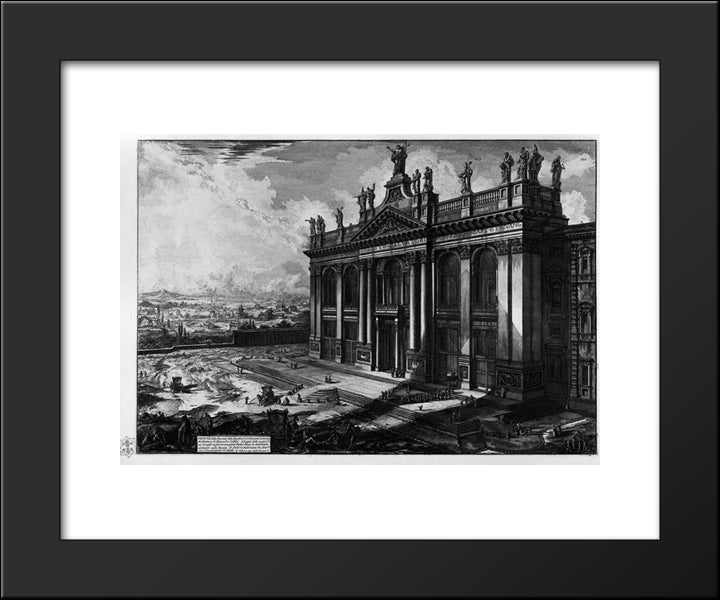 Interior View Of The Basilica Of St. John Lateran 20x24 Black Modern Wood Framed Art Print Poster by Piranesi, Giovanni Battista