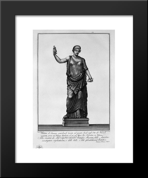 Juno 20x24 Black Modern Wood Framed Art Print Poster by Piranesi, Giovanni Battista