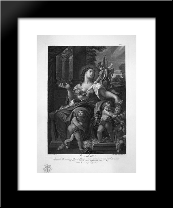 Jupiter And Antiope Palma 20x24 Black Modern Wood Framed Art Print Poster by Piranesi, Giovanni Battista