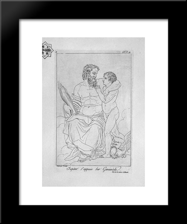 Jupiter And Ganymede 20x24 Black Modern Wood Framed Art Print Poster by Piranesi, Giovanni Battista