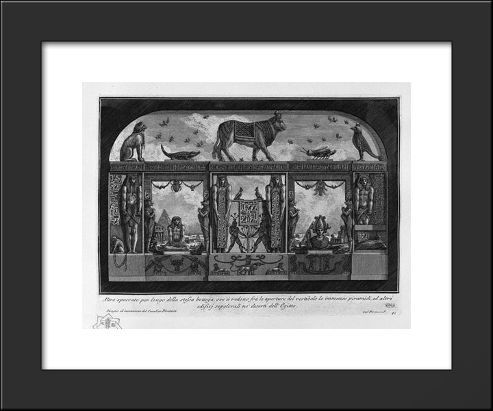 More Insight Into The Workshop In The Following Table 20x24 Black Modern Wood Framed Art Print Poster by Piranesi, Giovanni Battista