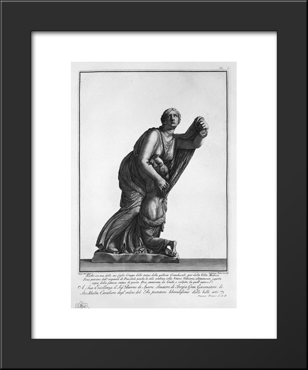Niobe And Her Daughter 20x24 Black Modern Wood Framed Art Print Poster by Piranesi, Giovanni Battista