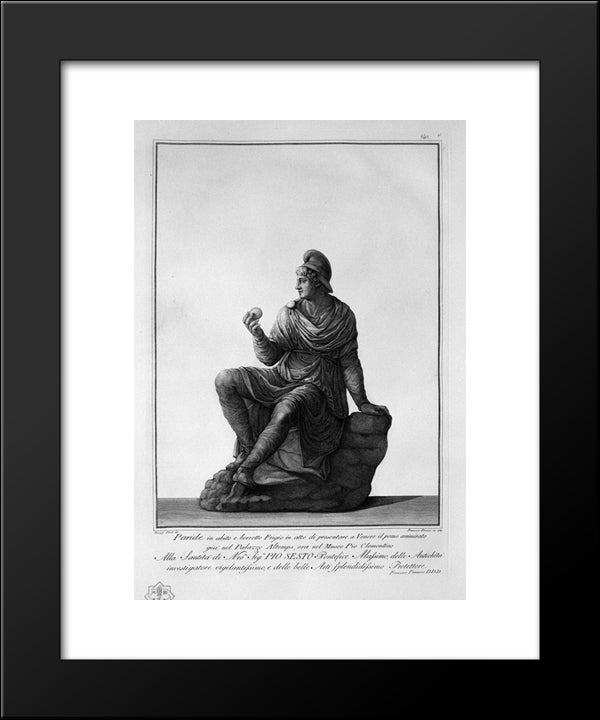 Paris Sat 20x24 Black Modern Wood Framed Art Print Poster by Piranesi, Giovanni Battista