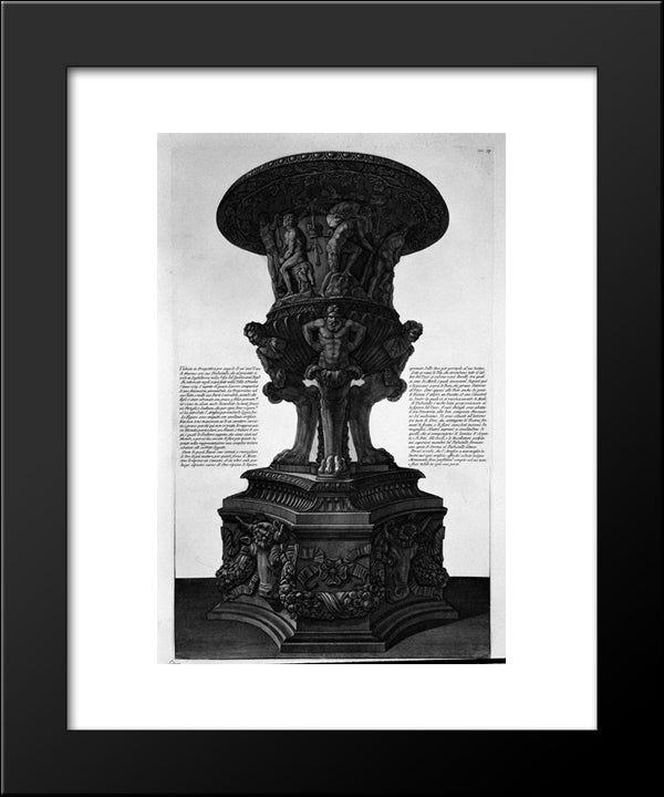 Perspective Angle Of The Same Vessel 20x24 Black Modern Wood Framed Art Print Poster by Piranesi, Giovanni Battista