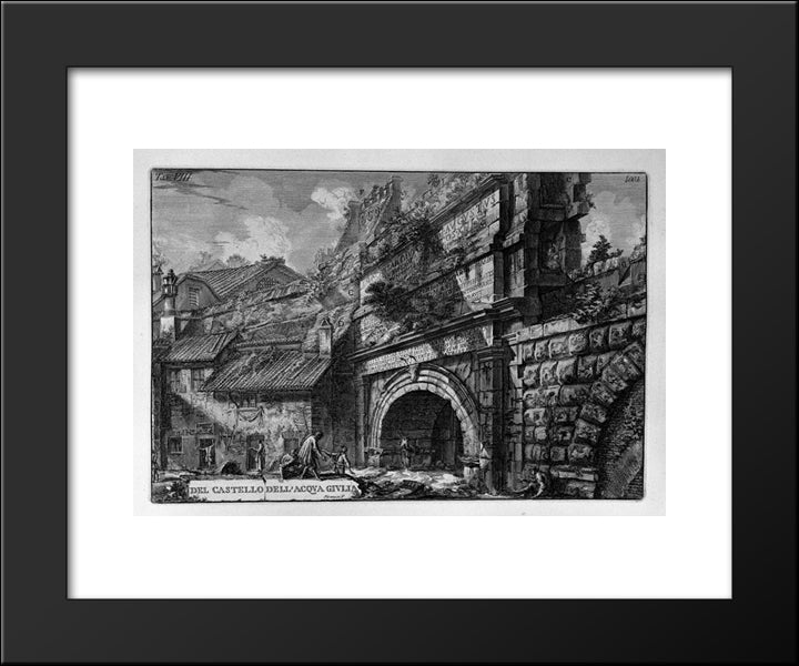 Perspective Of The Same Monument 20x24 Black Modern Wood Framed Art Print Poster by Piranesi, Giovanni Battista