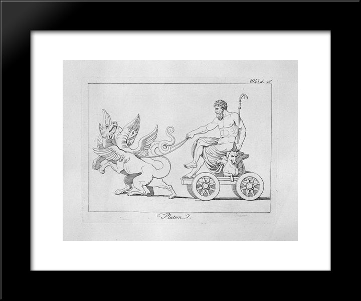 Pluto 20x24 Black Modern Wood Framed Art Print Poster by Piranesi, Giovanni Battista