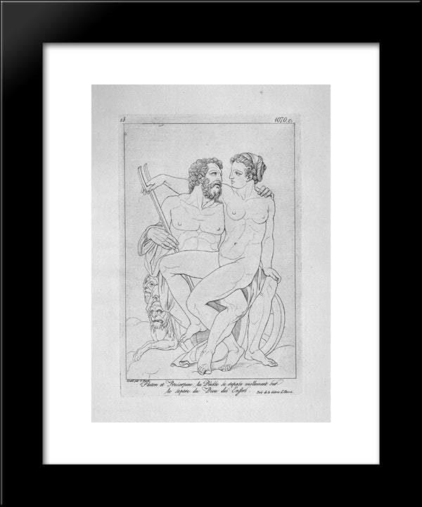 Pluto And Proserpina 20x24 Black Modern Wood Framed Art Print Poster by Piranesi, Giovanni Battista