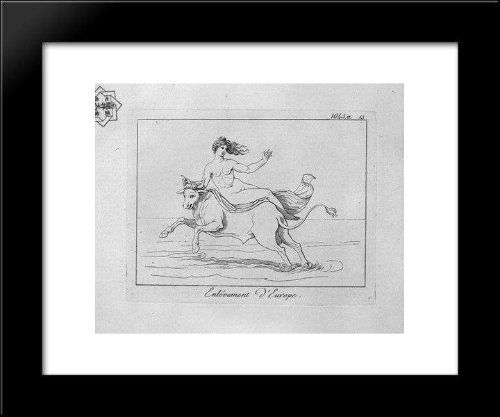 Rape Of Europe 20x24 Black Modern Wood Framed Art Print Poster by Piranesi, Giovanni Battista
