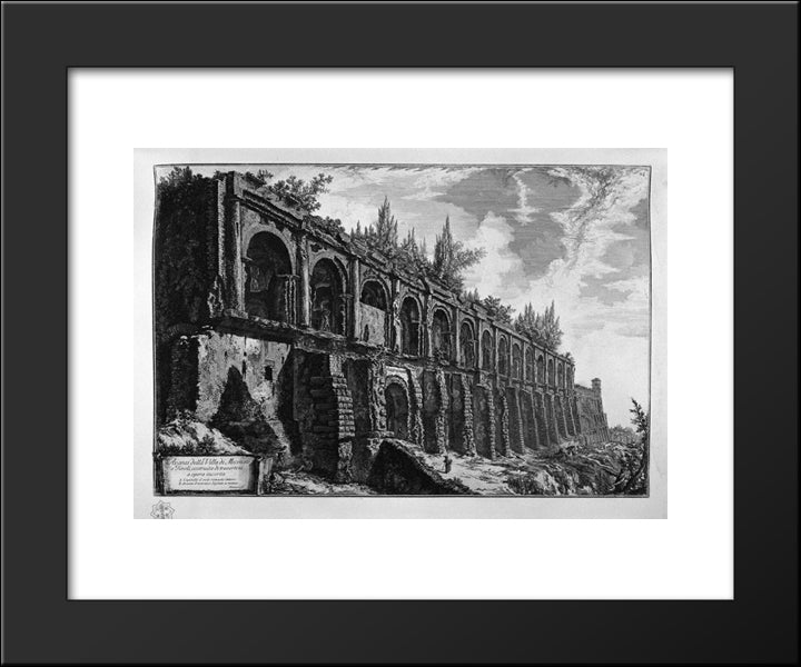 Remains Of The Villa Of Maecenas At Tivoli 20x24 Black Modern Wood Framed Art Print Poster by Piranesi, Giovanni Battista