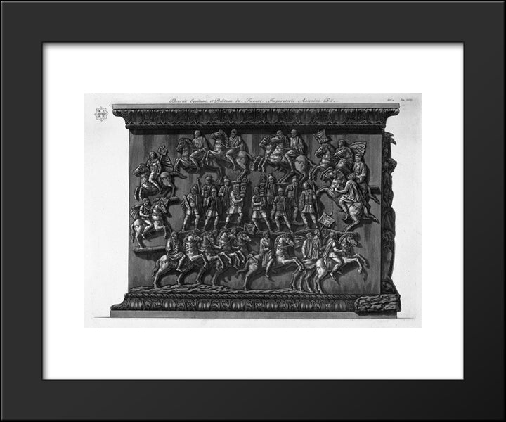 The Basis Of The Same Pedestal 20x24 Black Modern Wood Framed Art Print Poster by Piranesi, Giovanni Battista