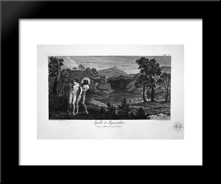 The Death Of St. Cecilia 20x24 Black Modern Wood Framed Art Print Poster by Piranesi, Giovanni Battista
