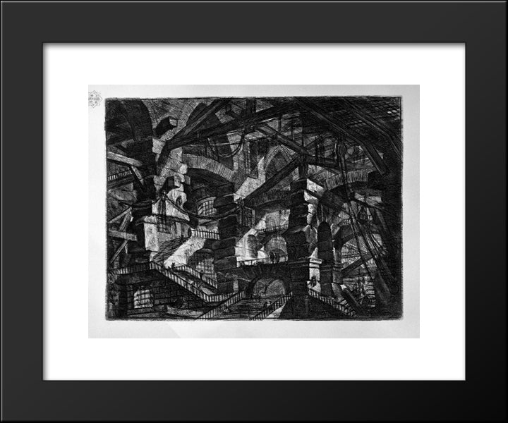 The Gothic Arch 20x24 Black Modern Wood Framed Art Print Poster by Piranesi, Giovanni Battista