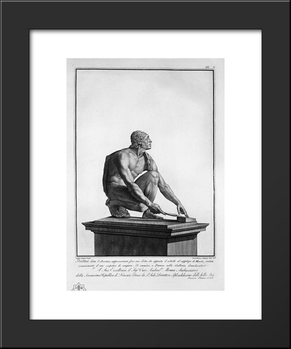 The Grinder 20x24 Black Modern Wood Framed Art Print Poster by Piranesi, Giovanni Battista