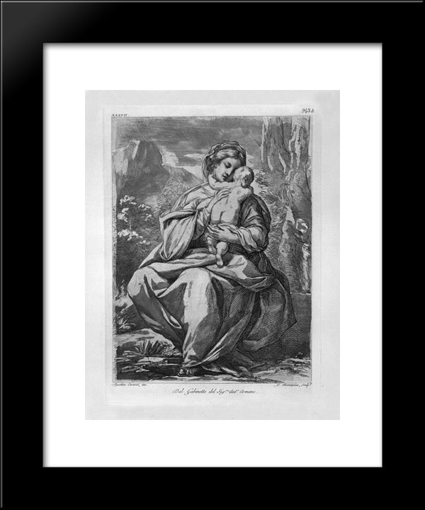 The Madonna And Child 20x24 Black Modern Wood Framed Art Print Poster by Piranesi, Giovanni Battista