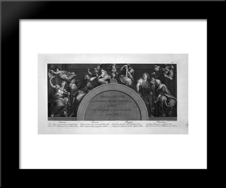 The Marriage Of Alexander And Rossana 20x24 Black Modern Wood Framed Art Print Poster by Piranesi, Giovanni Battista