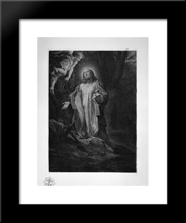 The Marriage Of St. Catherine 20x24 Black Modern Wood Framed Art Print Poster by Piranesi, Giovanni Battista