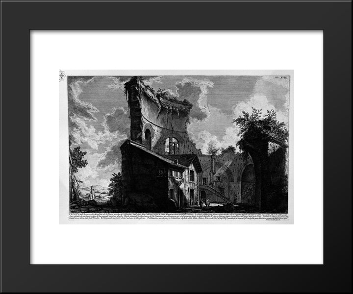 The Roman Antiquities, T. 3, Plate Xviii. A View Of The Same Mausoleum. 20x24 Black Modern Wood Framed Art Print Poster by Piranesi, Giovanni Battista