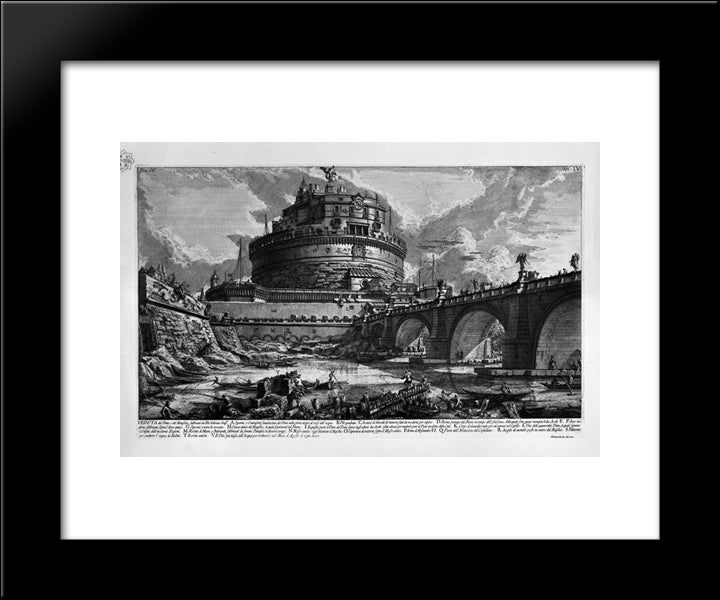 The Roman Antiquities, T. 4, Plate Iii. Table Of Contents Volume In This Quarter. 20x24 Black Modern Wood Framed Art Print Poster by Piranesi, Giovanni Battista