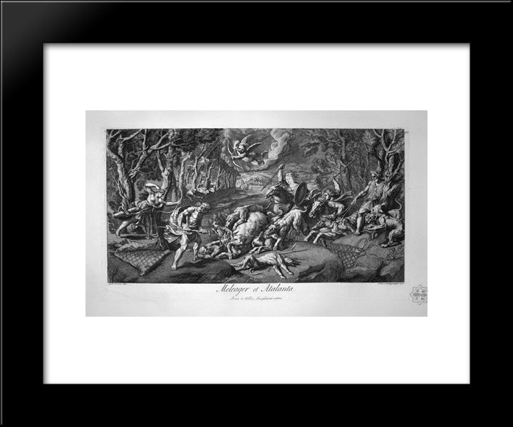 The Sibyls In The Church Of St. Our Lady Of Peace 20x24 Black Modern Wood Framed Art Print Poster by Piranesi, Giovanni Battista