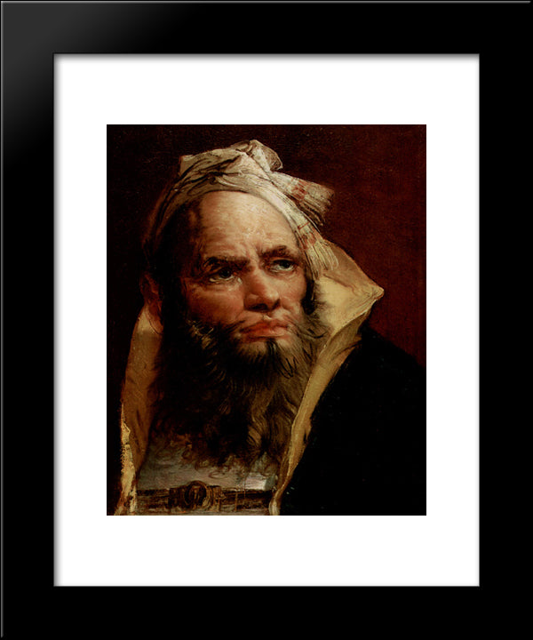 Head Of A Philosopher 20x24 Black Modern Wood Framed Art Print Poster by Tiepolo, Giovanni Battista