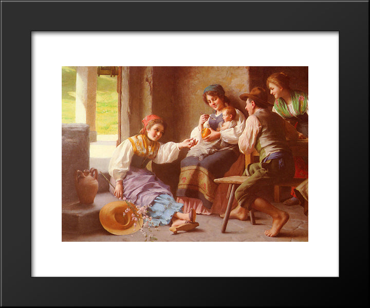 Play Time 20x24 Black Modern Wood Framed Art Print Poster by Torriglia, Giovanni Battista