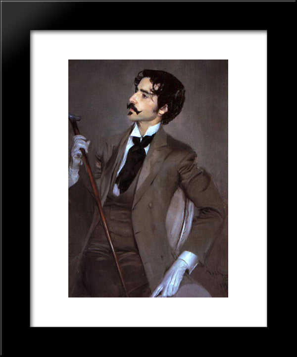 Count Robert De Montesquiou 20x24 Black Modern Wood Framed Art Print Poster by Boldini, Giovanni