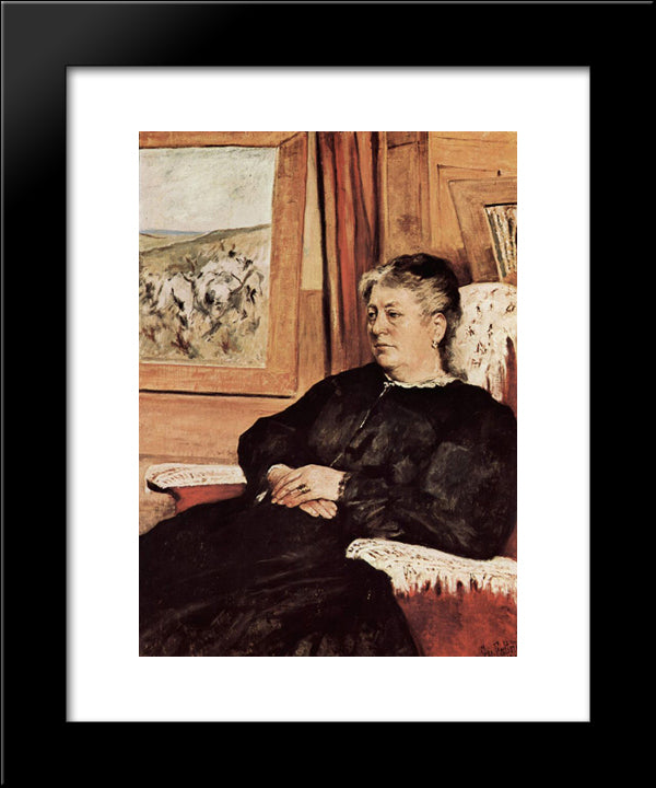 Portrat Der Dritten Ehefrau 20x24 Black Modern Wood Framed Art Print Poster by Fattori, Giovanni