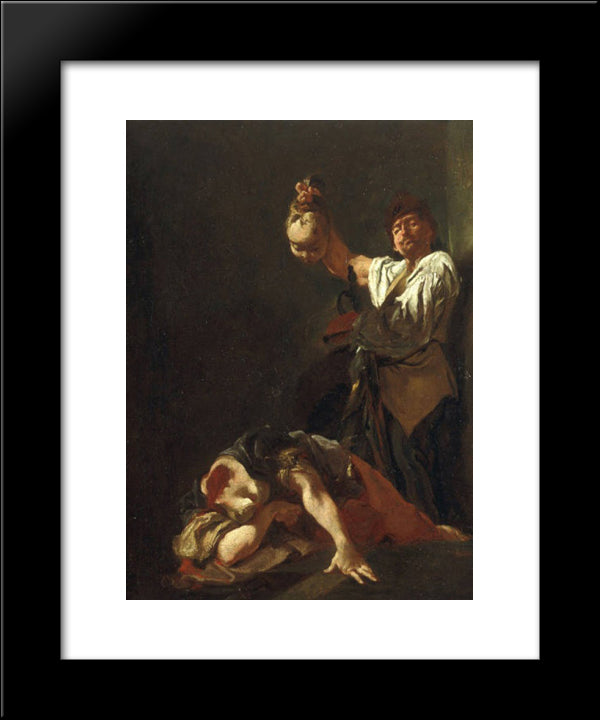 The Martyrdom Of Saint Eurosia 20x24 Black Modern Wood Framed Art Print Poster by Lama, Giulia