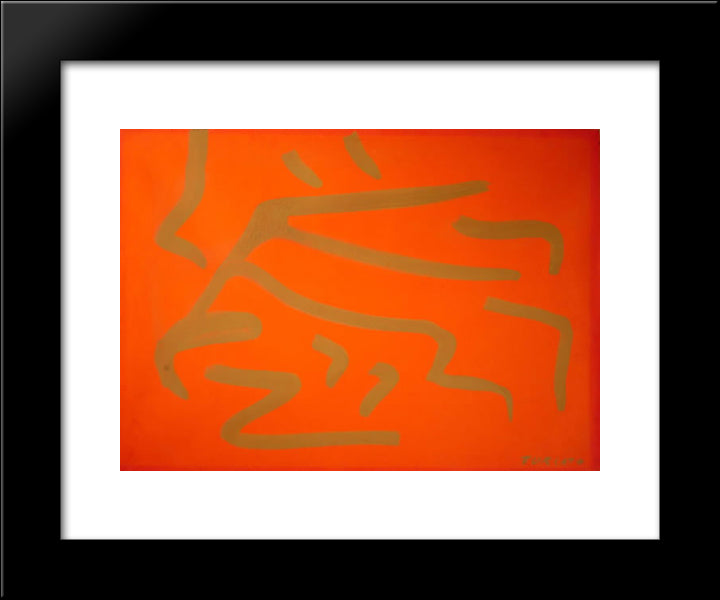 Untitled 20x24 Black Modern Wood Framed Art Print Poster by Turcato, Giulio