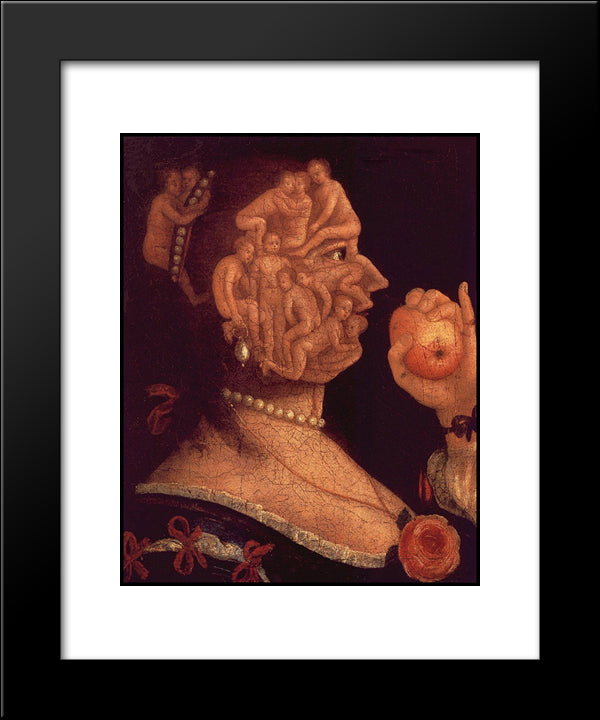 Portrait Of Eve 20x24 Black Modern Wood Framed Art Print Poster by Arcimboldo, Giuseppe